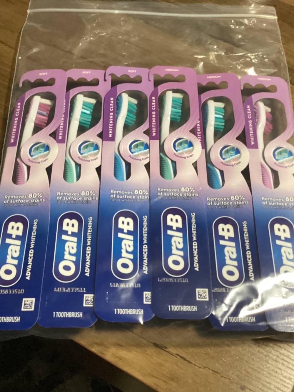 Oral-B Advanced Whitening Soft & Medium Toothbrushes Bundle 6 pack